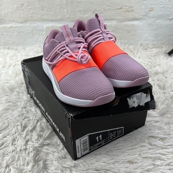 Under Armour Women's Breathe Lace NM2 Sneaker, Pink Fog/Gray Flux - Picture 1 of 8